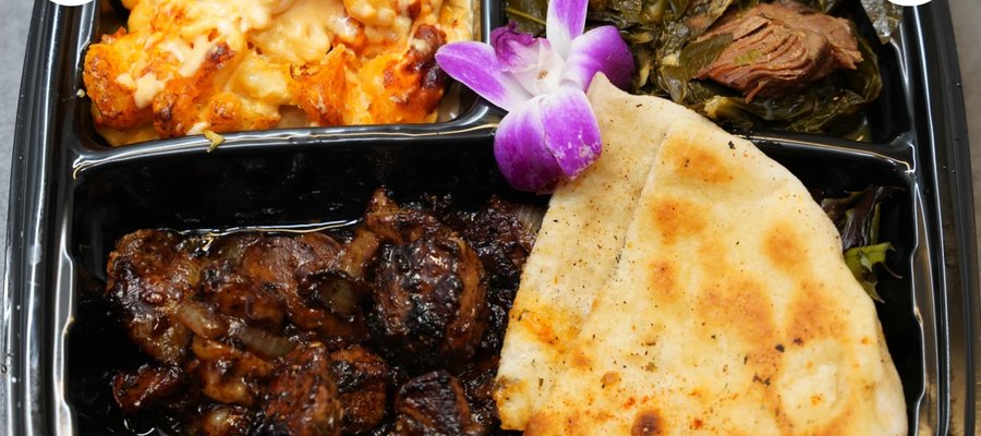 Steak bites plate