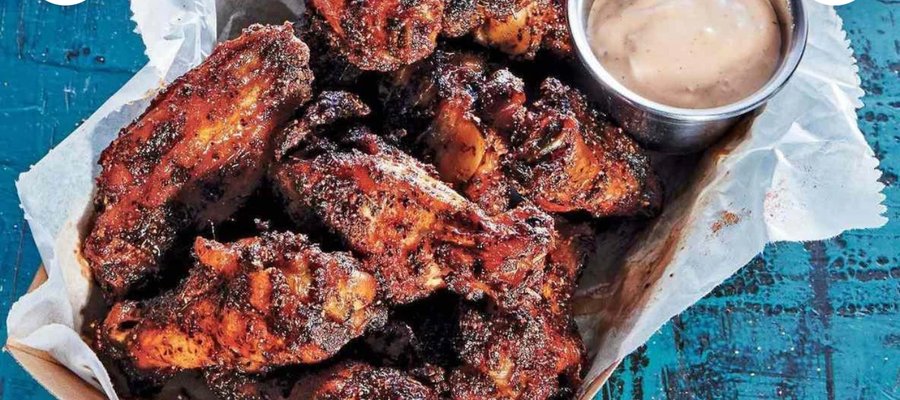 Smoked and fried wings